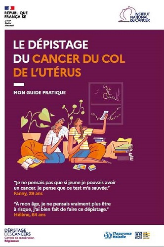 Couverture dépliant dépistage du col de l'utérus